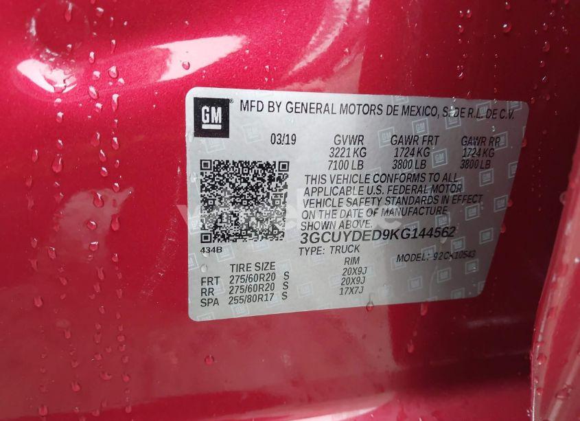 Photo 9 of 2019 Chevrolet Silverado 1500 LT (VIN 3GCUYDED9KG144562)