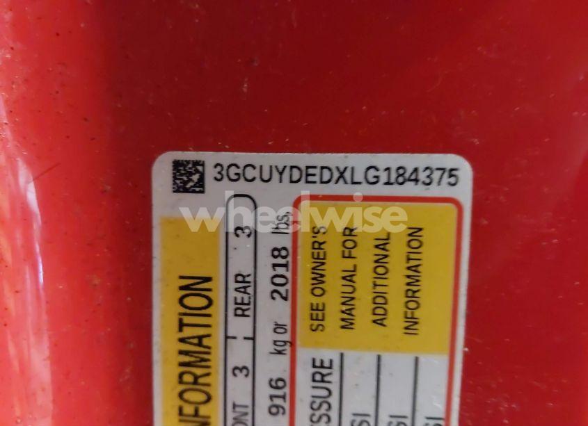 Photo 9 of 2020 Chevrolet Silverado 1500 4WD SHORT BED LT (VIN 3GCUYDEDXLG184375)