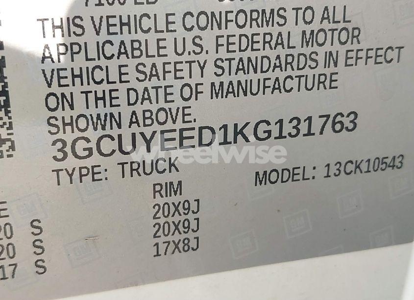 Photo 9 of 2019 Chevrolet Silverado 1500 RST (VIN 3GCUYEED1KG131763)