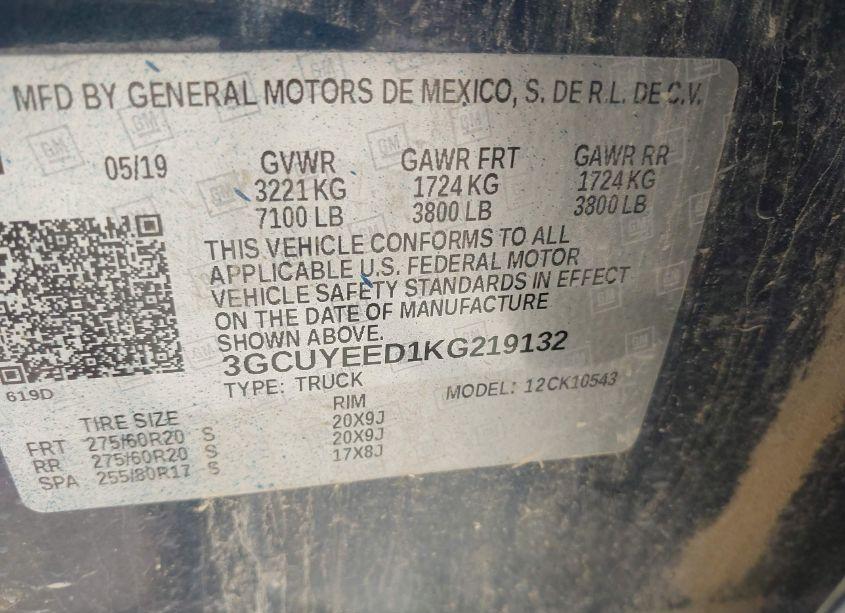 Photo 9 of 2019 Chevrolet Silverado 1500 RST (VIN 3GCUYEED1KG219132)