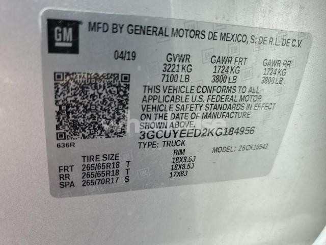 Photo 5 of 2019 CHEVROLET SILVERADO K1500 RST (VIN 3GCUYEED2KG184956)