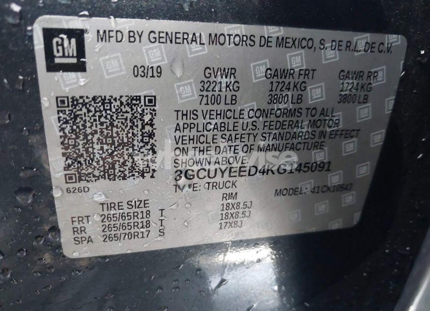 Photo 9 of 2019 Chevrolet Silverado 1500 RST (VIN 3GCUYEED4KG145091)