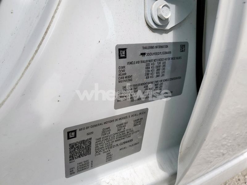 Photo 4 of 2020 CHEVROLET SILVERADO K1500 RST (VIN 3GCUYEED7LG284455)