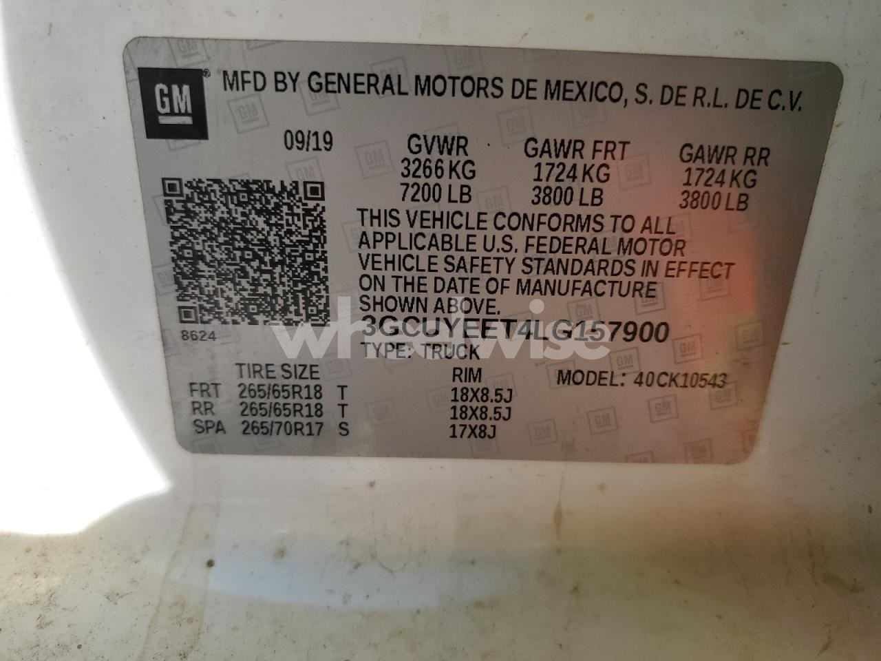 Photo 12 of 2020 CHEVROLET SILVERADO K1500 RST (VIN 3GCUYEET4LG157900)