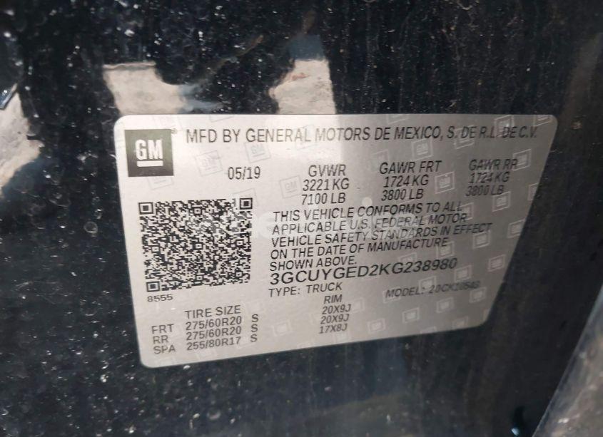 Photo 9 of 2019 Chevrolet Silverado 1500 LTZ (VIN 3GCUYGED2KG238980)