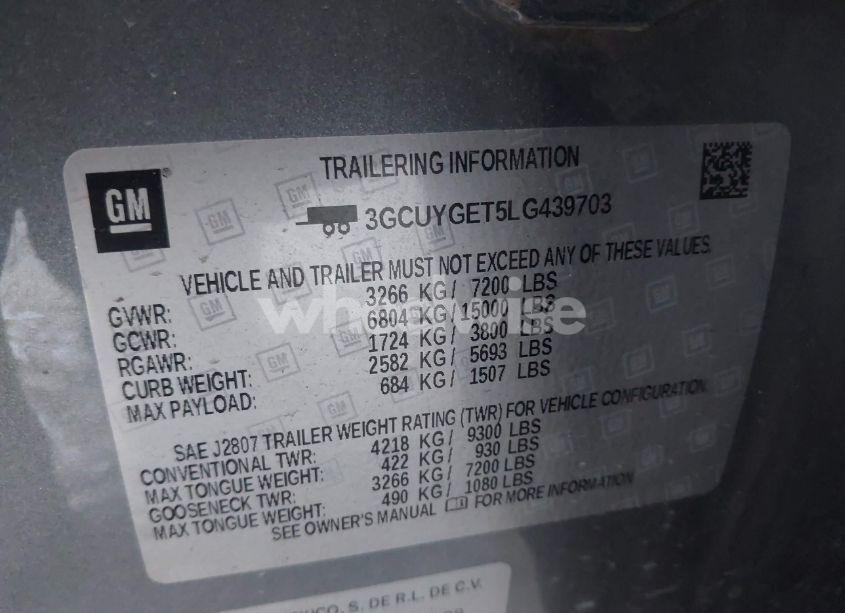 Photo 9 of 2020 Chevrolet Silverado 1500 4WD SHORT BED LTZ (VIN 3GCUYGET5LG439703)