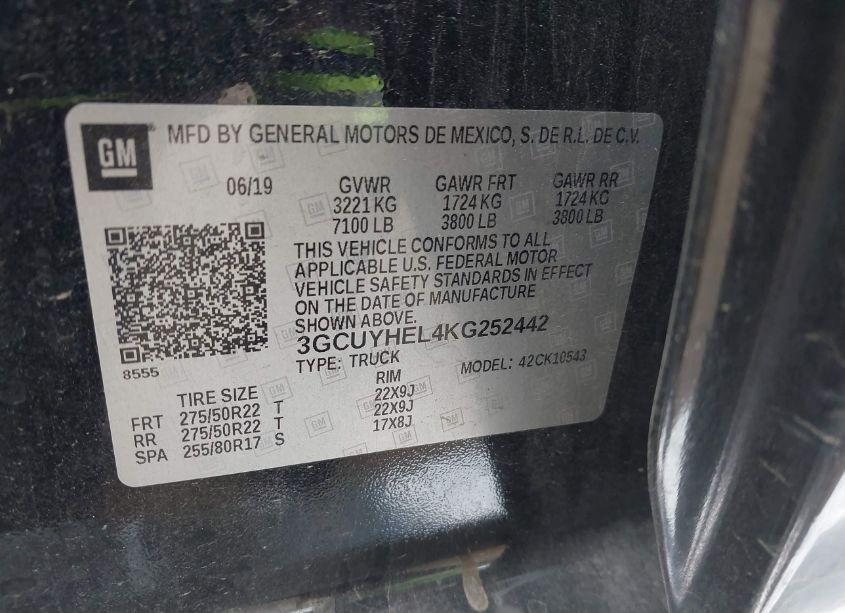 Photo 9 of 2019 Chevrolet Silverado 1500 HIGH COUNTRY (VIN 3GCUYHEL4KG252442)