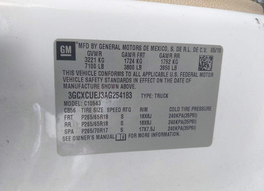 Photo 9 of 2010 Chevrolet Silverado 1500 HYBRID 1HY (VIN 3GCXCUEJ3AG254183)