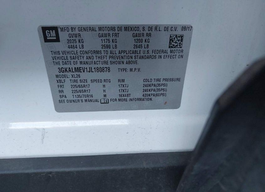 Photo 9 of 2018 Gmc Terrain SLE (VIN 3GKALMEV1JL180878)