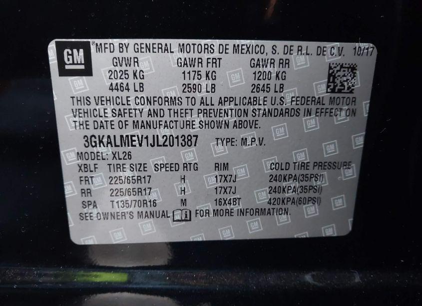 Photo 9 of 2018 Gmc Terrain SLE (VIN 3GKALMEV1JL201387)
