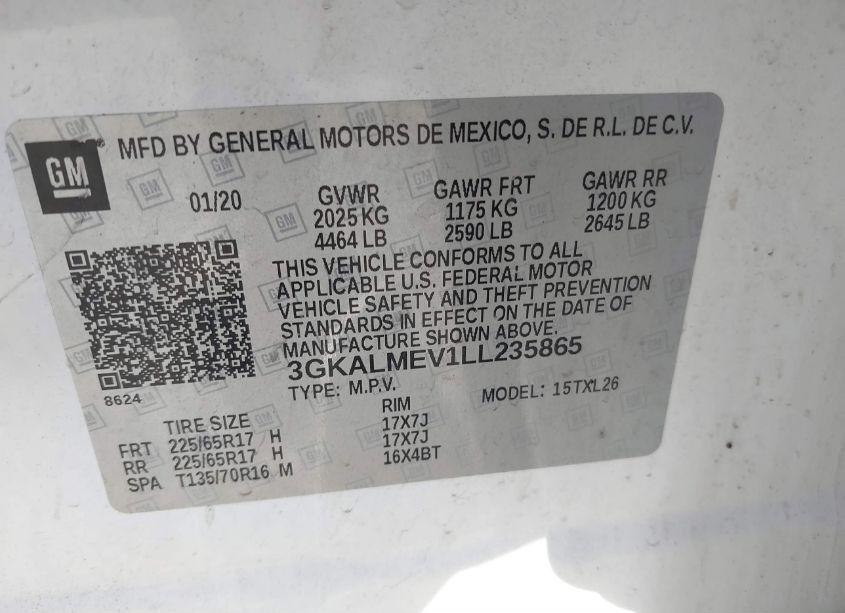 Photo 9 of 2020 Gmc Terrain FWD SLE (VIN 3GKALMEV1LL235865)