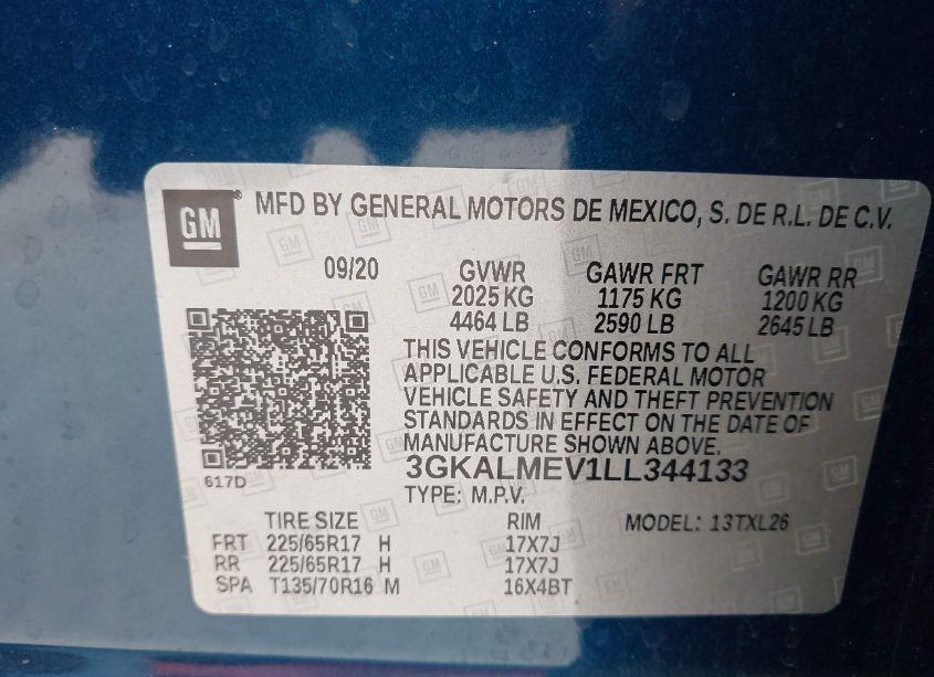 Photo 9 of 2020 Gmc Terrain FWD SLE (VIN 3GKALMEV1LL344133)