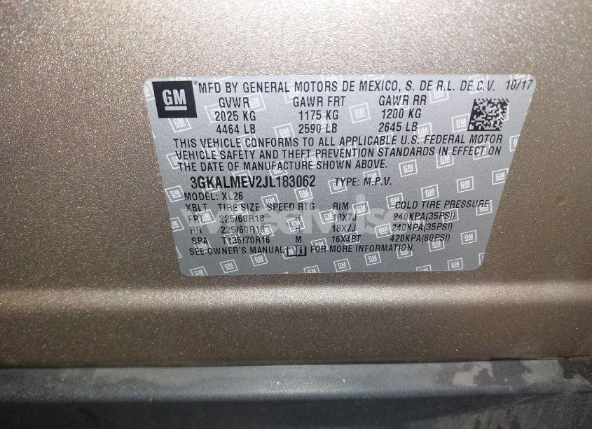 Photo 9 of 2018 Gmc Terrain SLE (VIN 3GKALMEV2JL183062)