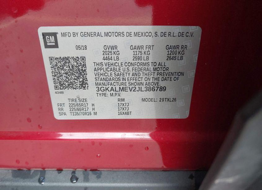 Photo 9 of 2018 Gmc Terrain SLE (VIN 3GKALMEV2JL386789)