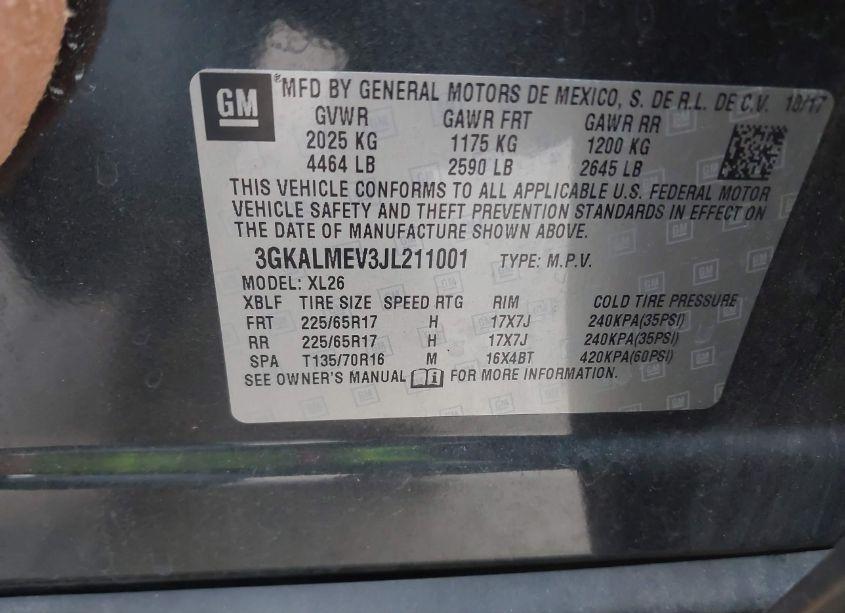 Photo 9 of 2018 Gmc Terrain SLE (VIN 3GKALMEV3JL211001)