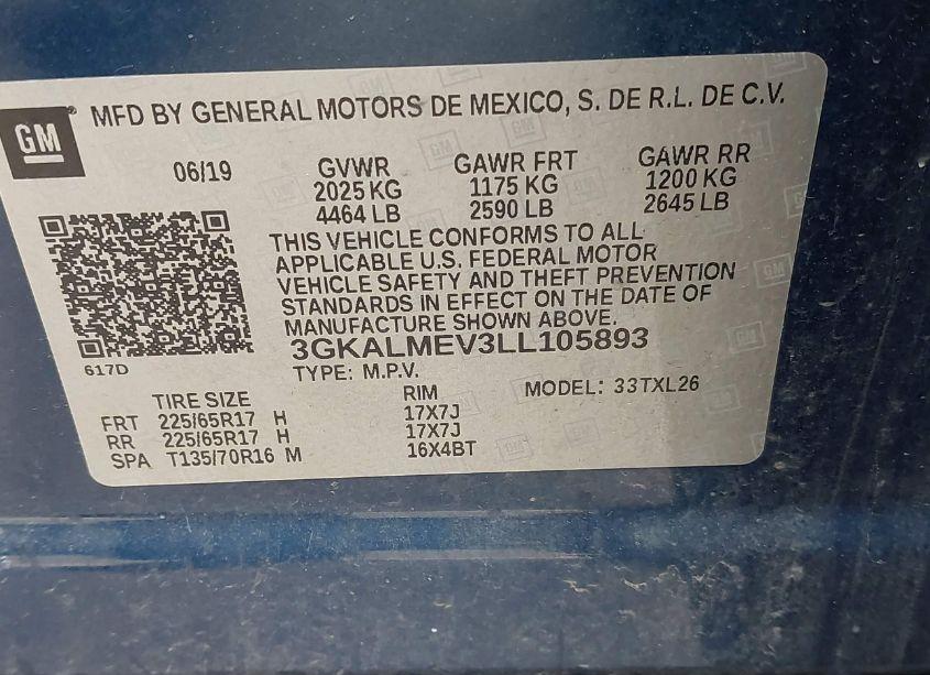 Photo 9 of 2020 Gmc Terrain FWD SLE (VIN 3GKALMEV3LL105893)