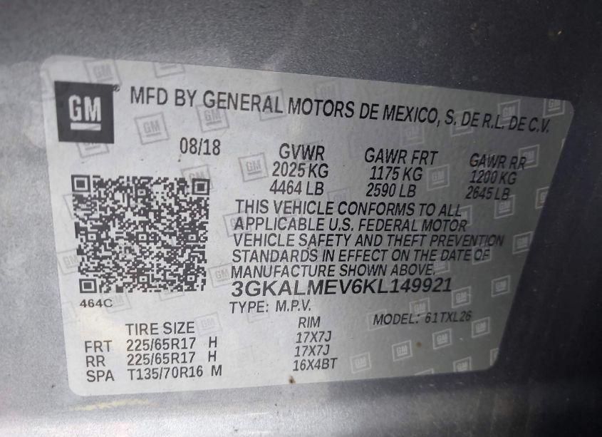 Photo 9 of 2019 Gmc Terrain SLE (VIN 3GKALMEV6KL149921)