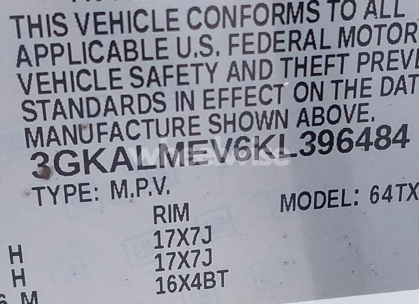 Photo 9 of 2019 Gmc Terrain SLE (VIN 3GKALMEV6KL396484)