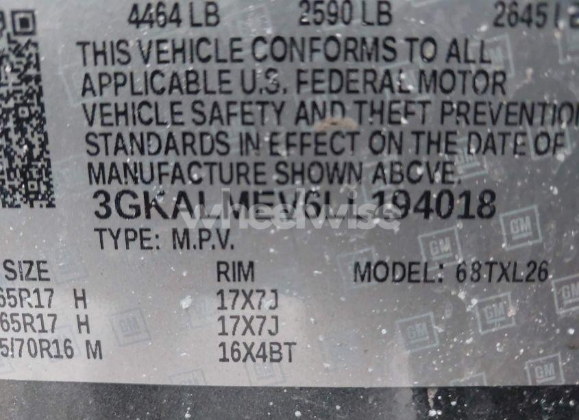 Photo 9 of 2020 Gmc Terrain FWD SLE (VIN 3GKALMEV6LL194018)