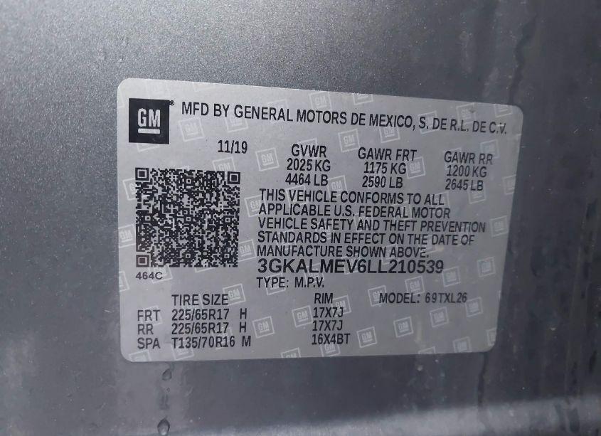 Photo 9 of 2020 Gmc Terrain FWD SLE (VIN 3GKALMEV6LL210539)