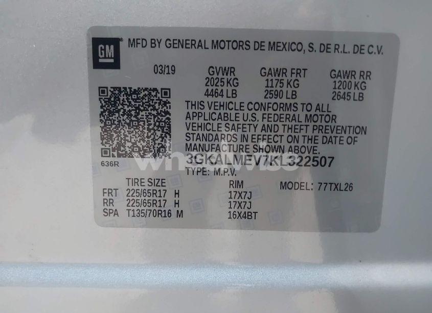 Photo 9 of 2019 Gmc Terrain SLE (VIN 3GKALMEV7KL322507)