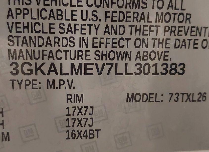 Photo 9 of 2020 Gmc Terrain FWD SLE (VIN 3GKALMEV7LL301383)