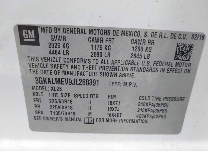 Photo 9 of 2018 Gmc Terrain SLE (VIN 3GKALMEV9JL288391)