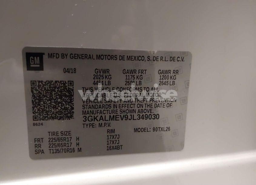 Photo 9 of 2018 Gmc Terrain SLE (VIN 3GKALMEV9JL349030)