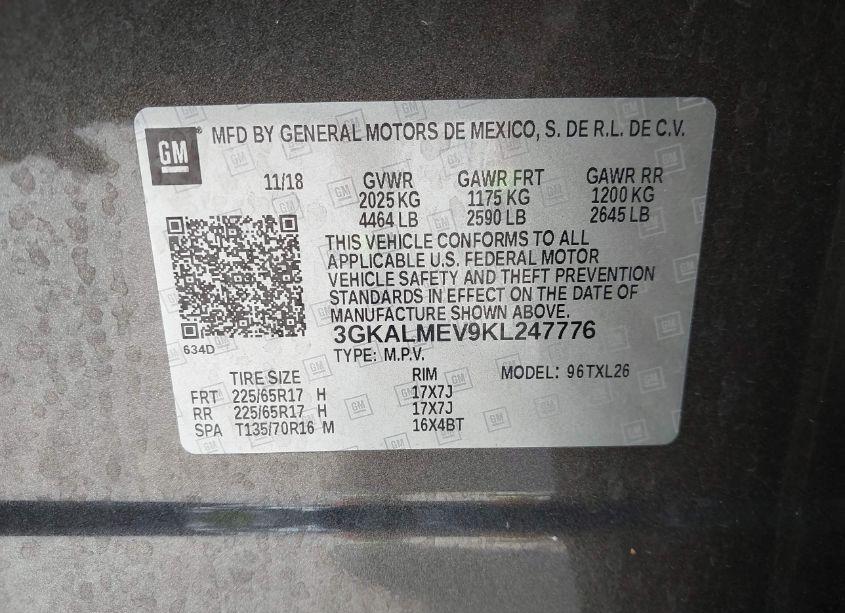 Photo 9 of 2019 Gmc Terrain SLE (VIN 3GKALMEV9KL247776)