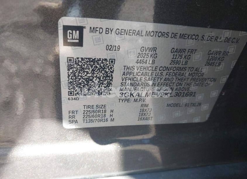 Photo 9 of 2019 Gmc Terrain SLE (VIN 3GKALMEV9KL301691)