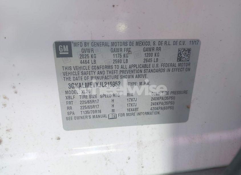 Photo 9 of 2018 Gmc Terrain SLE (VIN 3GKALMEVXJL215952)