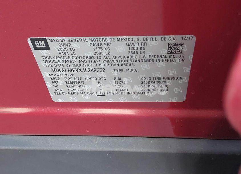 Photo 9 of 2018 Gmc Terrain SLE (VIN 3GKALMEVXJL249552)