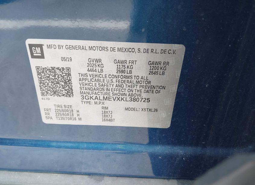 Photo 9 of 2019 Gmc Terrain SLE (VIN 3GKALMEVXKL380725)