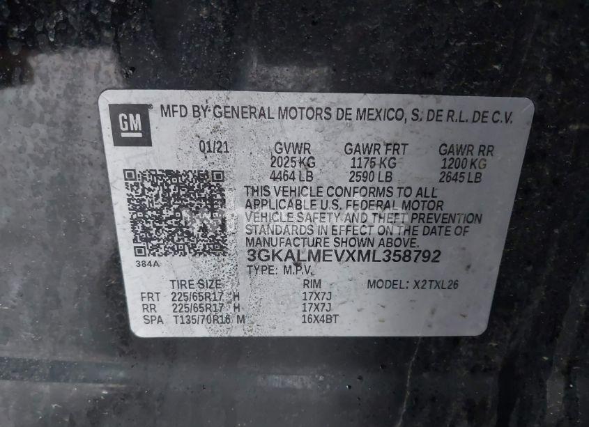 Photo 9 of 2021 Gmc Terrain FWD SLE (VIN 3GKALMEVXML358792)
