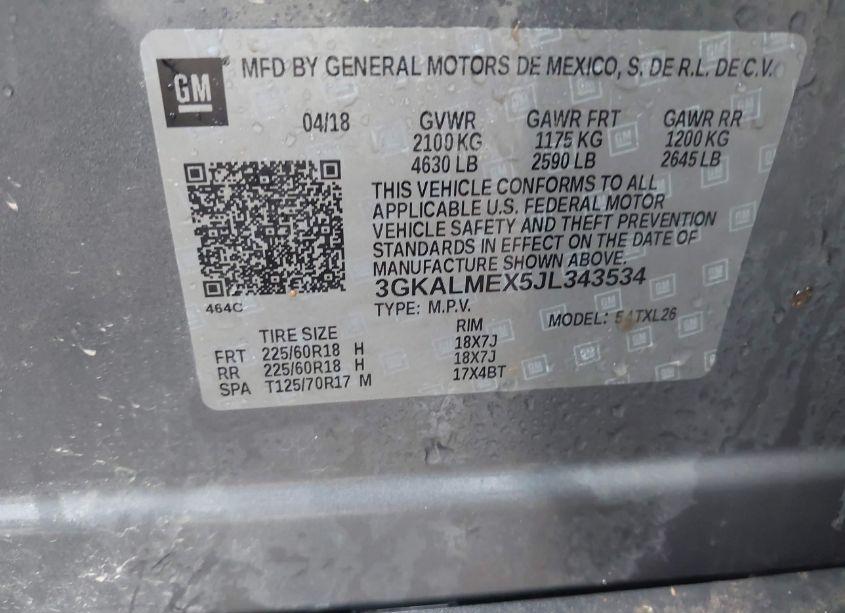 Photo 9 of 2018 Gmc Terrain SLE (VIN 3GKALMEX5JL343534)