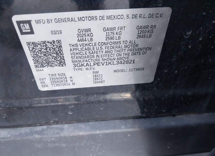 Photo 9 of 2019 Gmc Terrain SLT (VIN 3GKALPEV1KL342821)