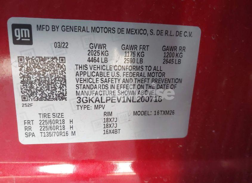 Photo 9 of 2022 Gmc Terrain FWD SLT (VIN 3GKALPEV1NL200716)