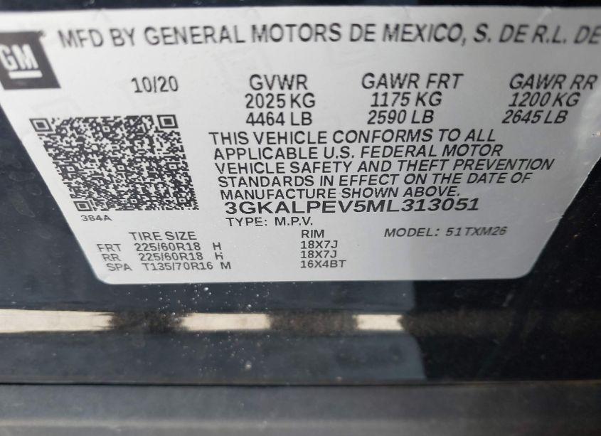 Photo 9 of 2021 Gmc Terrain FWD SLT (VIN 3GKALPEV5ML313051)