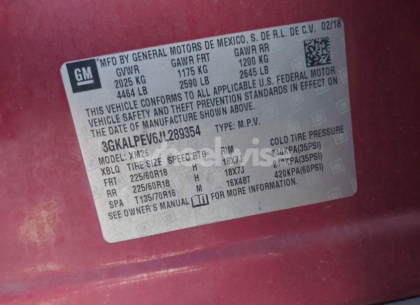 Photo 9 of 2018 Gmc Terrain SLT (VIN 3GKALPEV6JL289354)