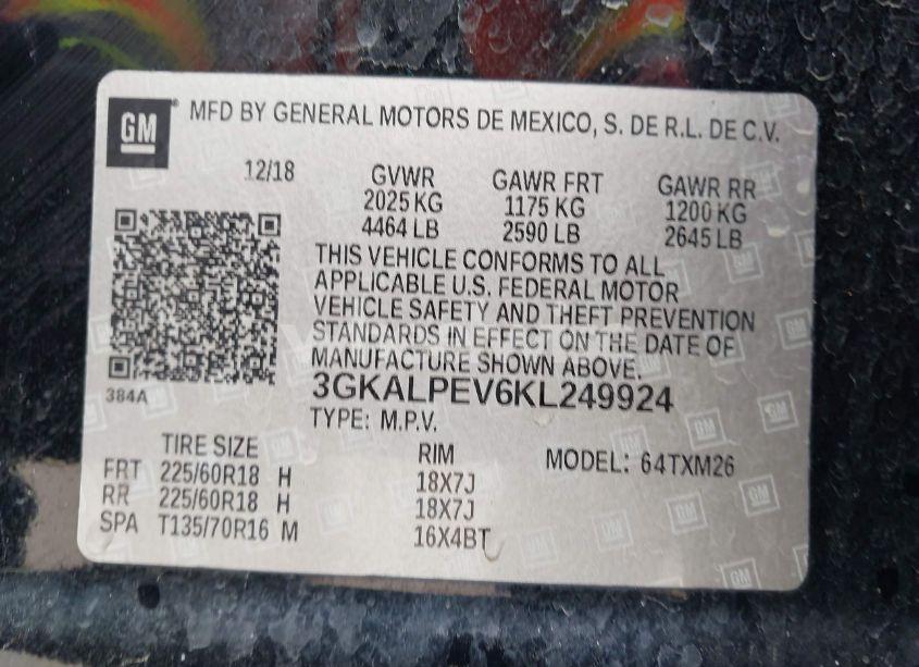 Photo 9 of 2019 Gmc Terrain SLT (VIN 3GKALPEV6KL249924)