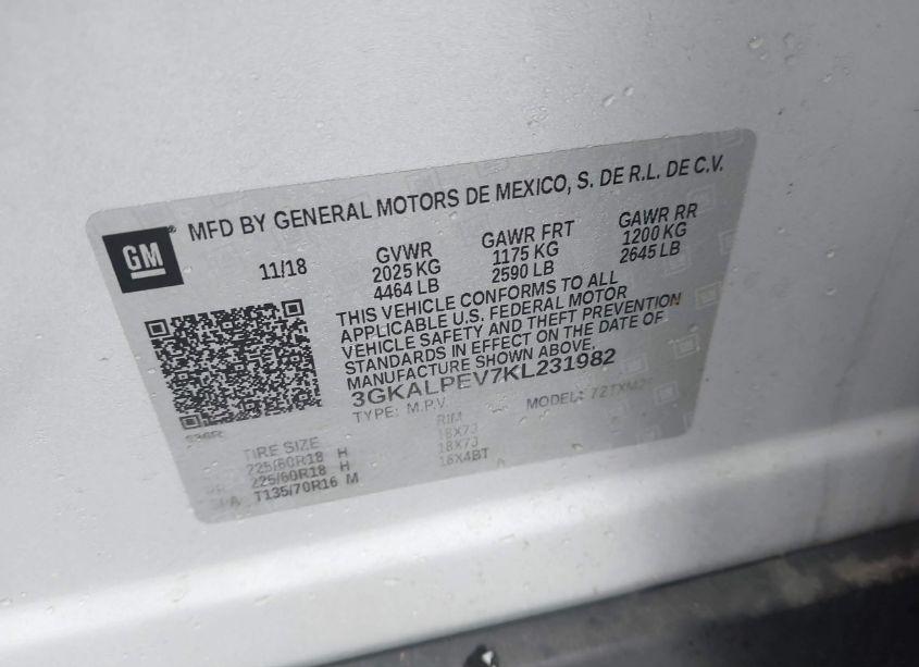 Photo 9 of 2019 Gmc Terrain SLT (VIN 3GKALPEV7KL231982)