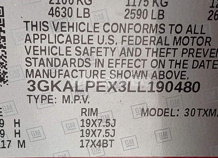 Photo 9 of 2020 Gmc Terrain FWD SLT (VIN 3GKALPEX3LL190480)