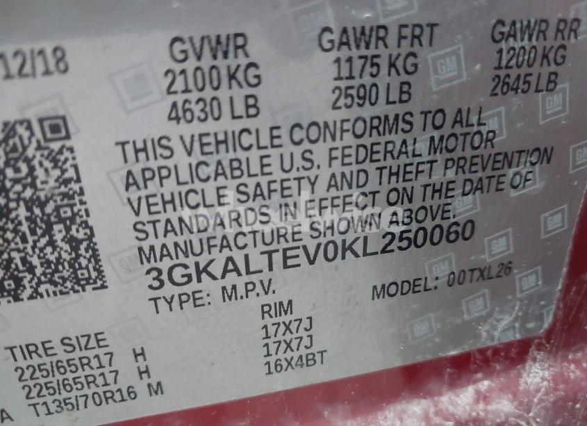 Photo 9 of 2019 Gmc Terrain SLE (VIN 3GKALTEV0KL250060)