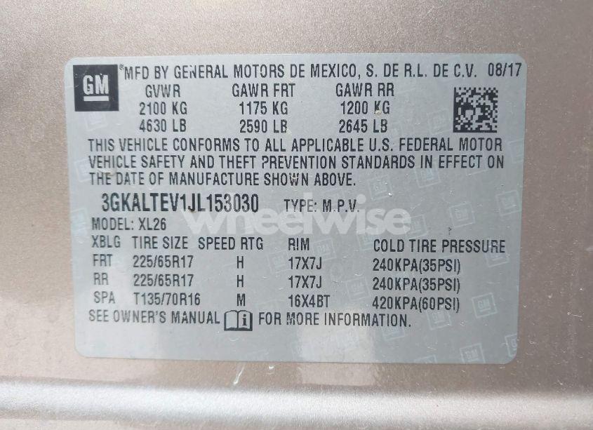 Photo 9 of 2018 Gmc Terrain SLE (VIN 3GKALTEV1JL153030)