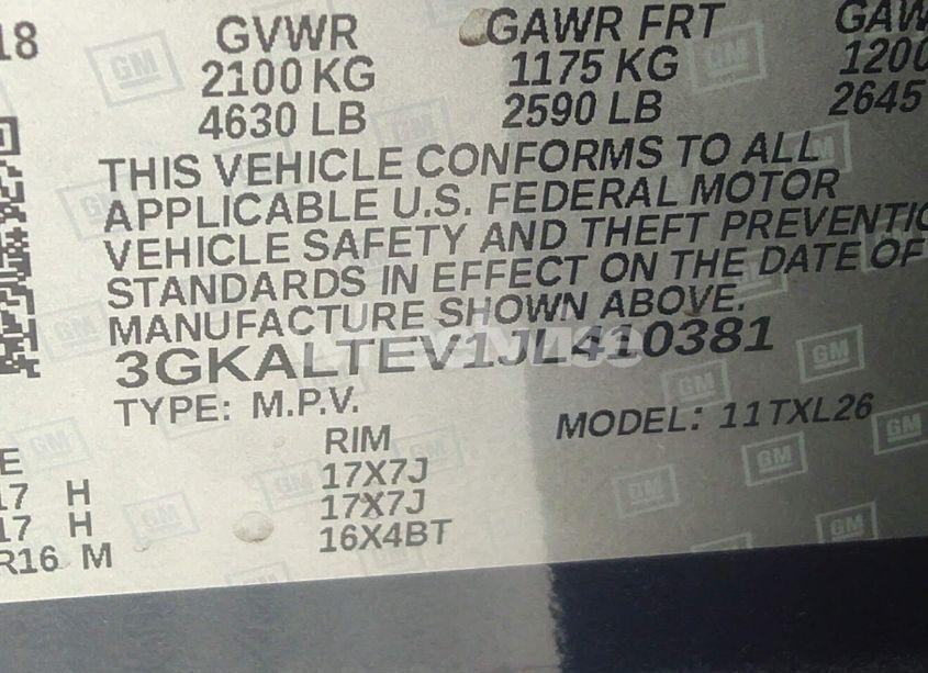 Photo 9 of 2018 Gmc Terrain SLE (VIN 3GKALTEV1JL410381)