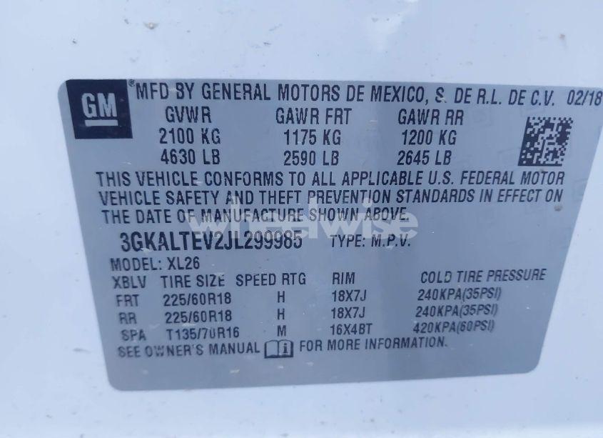 Photo 9 of 2018 Gmc Terrain SLE (VIN 3GKALTEV2JL299985)