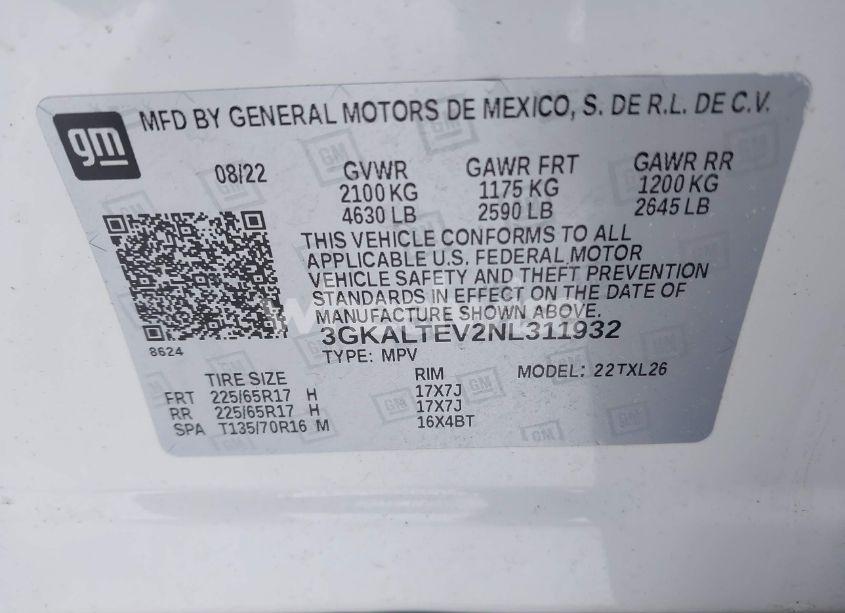 Photo 9 of 2022 Gmc Terrain AWD SLE (VIN 3GKALTEV2NL311932)