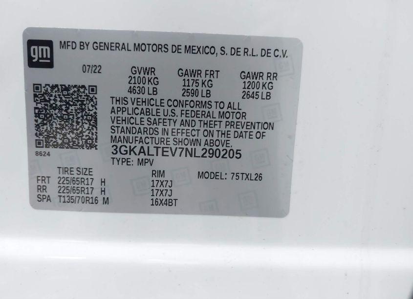 Photo 9 of 2022 Gmc Terrain AWD SLE (VIN 3GKALTEV7NL290205)