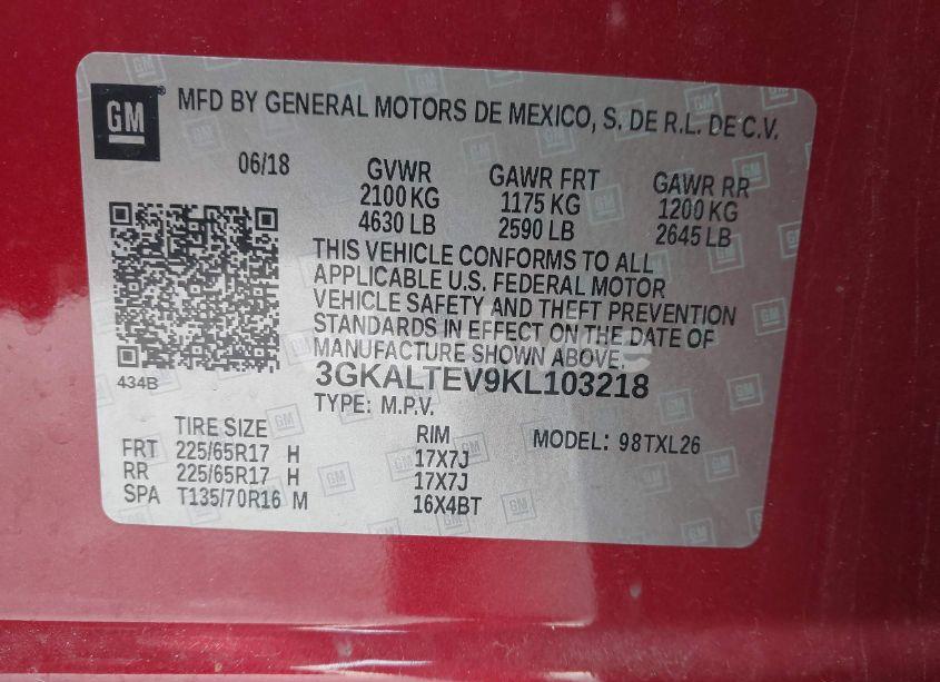 Photo 9 of 2019 Gmc Terrain SLE (VIN 3GKALTEV9KL103218)