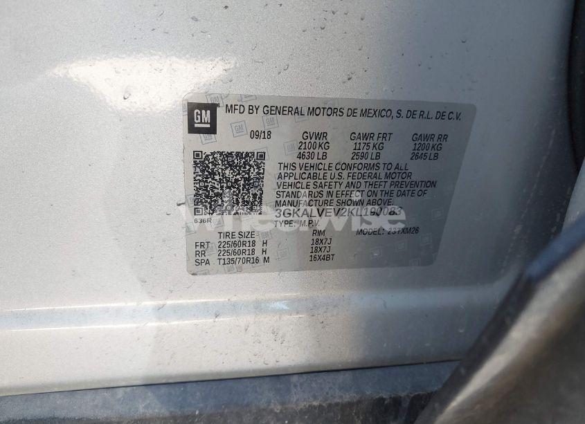 Photo 9 of 2019 Gmc Terrain SLT (VIN 3GKALVEV2KL190083)